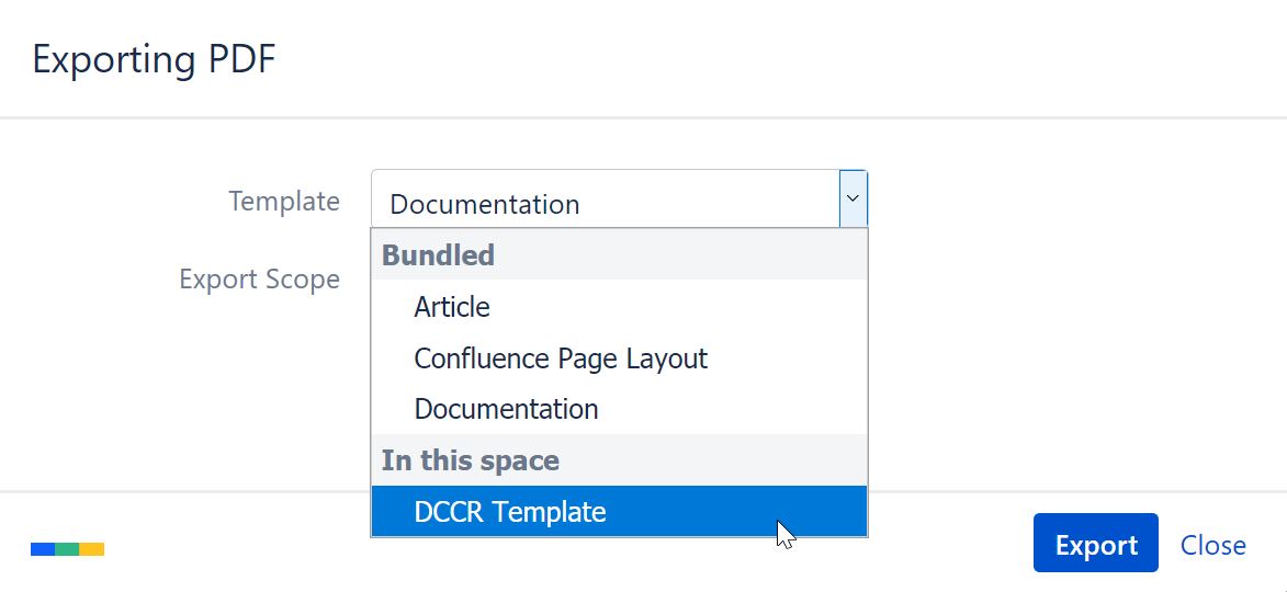 Instructions for exporting the Coordinator Resources to PDF